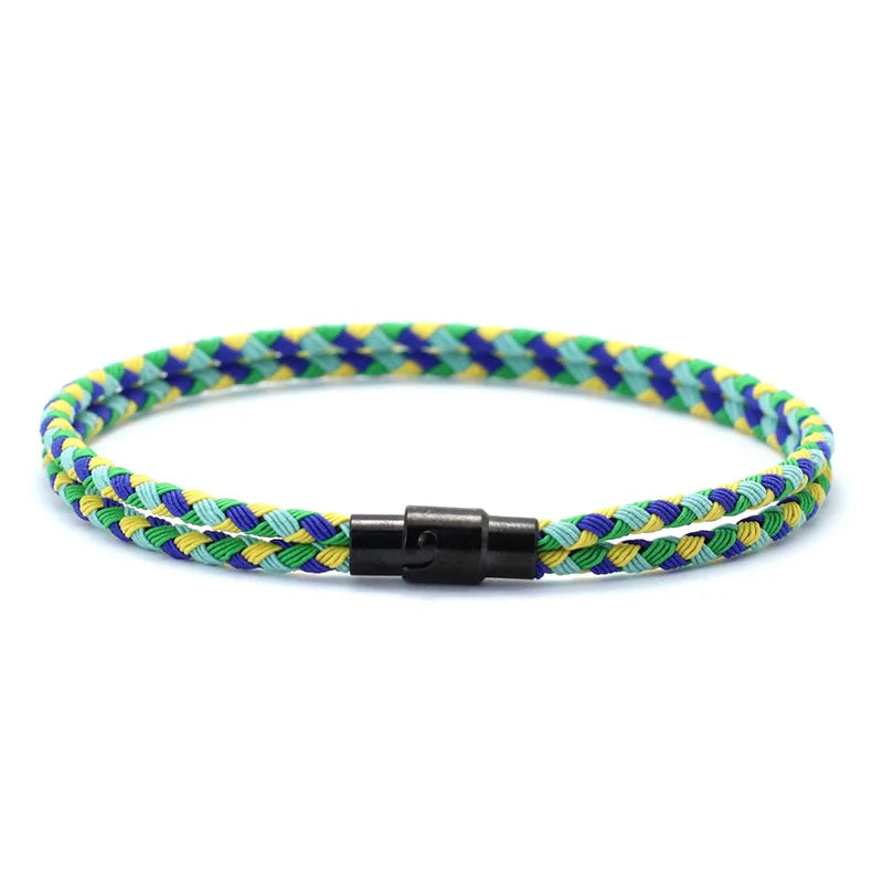 Minimalist 3mm Rope Christmas Bracelet Charms Magnetic Braclet For Men Women