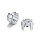 Minimalist Hoop Earrings for Women,Small Glossy Steel Circle Earrings