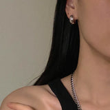 Minimalist Hoop Earrings for Women,Small Glossy Steel Circle Earrings
