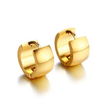Minimalist Hoop Earrings for Women,Small Glossy Steel Circle Earrings
