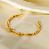 Minimalist 18K Plated Stainless Steel Waterproof Opening Bracelet