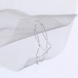 Geometric Tassel Cross Stud Earrings 925 Sterling Silver Party Jewelry
