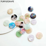 Japanese & Acrylic 15mm Marble Pendant Earrings DIY 10 Pack