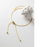 Minimalist 925 Sterling Silver Adjustable Bracelet