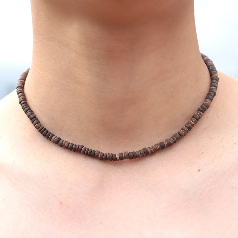 Wenge Wood Necklace For Men 4/6/8mm Beads Gift