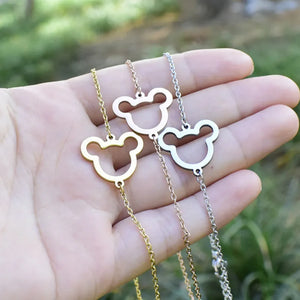 Minimalist Mickey Mouse Bracelet Anklet for Women Girls Beach Jewelry