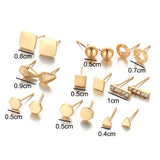 Minimalist Mixed Small Earrings Set Geometric Studs for Women Girls
