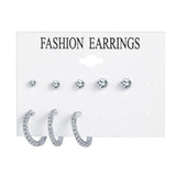 Minimalist Mixed Small Earrings Set Geometric Studs for Women Girls