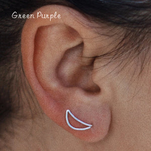 Moon Ear Climber Earrings 925 Silver Punk Oorbellen Piercing