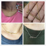 Personalized Handwriting Name Necklace - Tiny Nameplate Jewelry