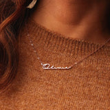 Personalized Handwriting Name Necklace - Tiny Nameplate Jewelry