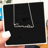 Personalized Handwriting Name Necklace - Tiny Nameplate Jewelry