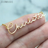 Personalized Handwriting Name Necklace - Tiny Nameplate Jewelry
