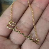 Personalized Handwriting Name Necklace - Tiny Nameplate Jewelry