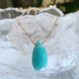 Natural Crystal Stone Necklace Womens Water Drop Charm Amethysts Lapis