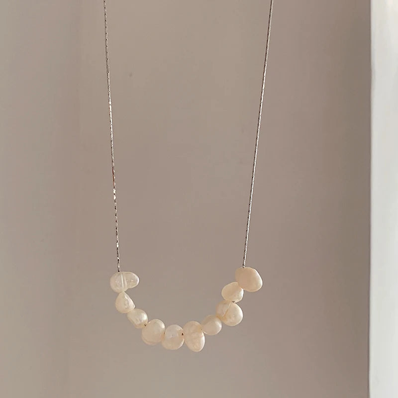 Baroque Real Pearl Choker Necklace for Women Gift