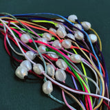 Minimalist Multicolor Freshwater Pearl Necklace Baroque Rope Chain