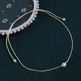 Minimalist Multicolor Freshwater Pearl Necklace Baroque Rope Chain