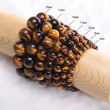 Natural Stone Beads Buddha Bracelet Brown Tiger Eyes Yoga Meditation