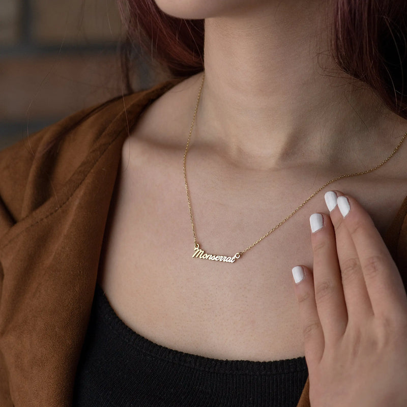 Dainty Name Necklace,Gold Custom Name Necklace,Personalized Bridesmaid Gift