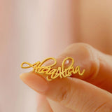 Personalized Cursive Name Earrings Stainless Steel Jewelry