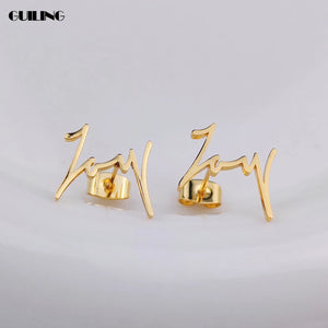 Custom Handwritten Name Earrings Stainless Steel Jewelry