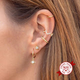 24K Gold/Silver Clip on Earrings for Women Ear Cuff Jewelry