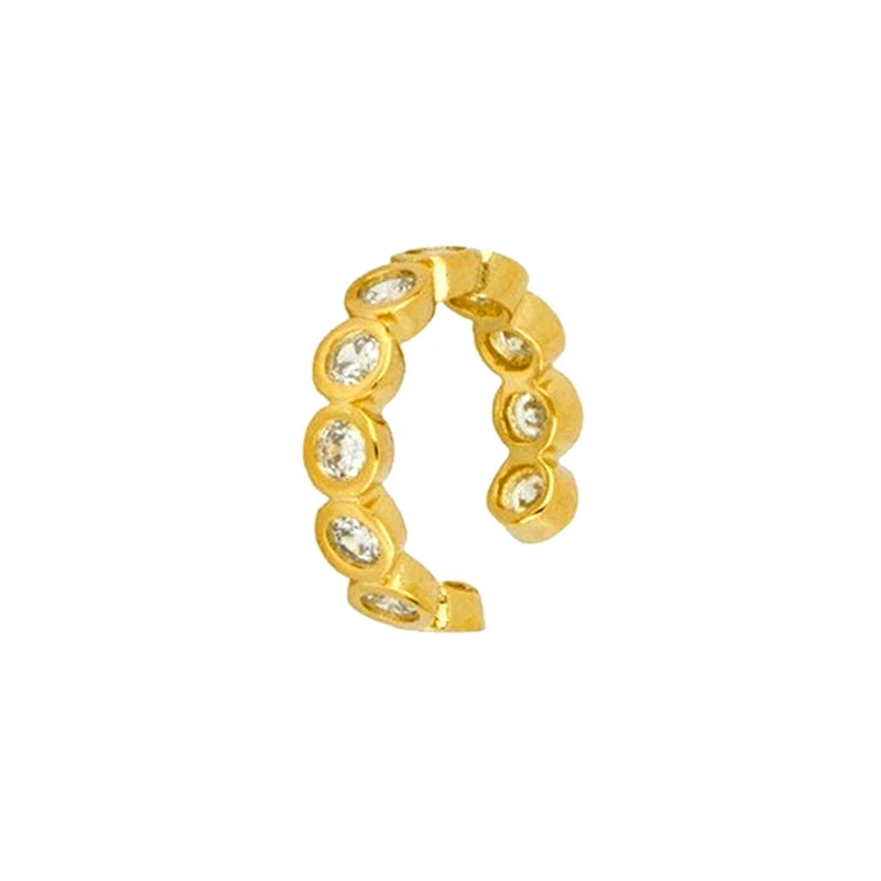 24K Gold/Silver Clip on Earrings for Women Ear Cuff Jewelry