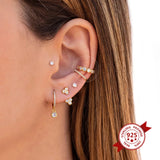 24K Gold/Silver Clip on Earrings for Women Ear Cuff Jewelry