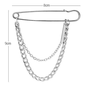 Minimalist Retro Punk Big Pins Cross Metal Brooch for Women Man Couple