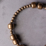 Rugged Copper Stretch Bracelet Oxidized Rock Punk Style Metal Unisex Gift