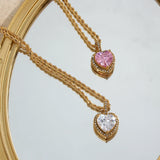 Crystal Zircon Pendant Necklace for Women