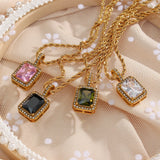 Crystal Zircon Pendant Necklace for Women