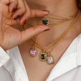 Crystal Zircon Pendant Necklace for Women
