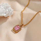 Crystal Zircon Pendant Necklace for Women