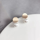 Small Round Pearls Clip-on Earrings for Women Lady