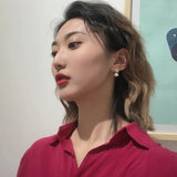 Small Round Pearls Clip-on Earrings for Women Lady