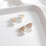 Small Round Pearls Clip-on Earrings for Women Lady