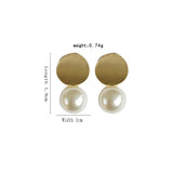 Small Round Pearls Clip-on Earrings for Women Lady