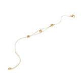 Minimalist Spacer Bead Bracelet Women Stainless Steel Plated 18k