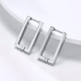 Minimalist Square Hoop Earring for Women Girls Ear Huggie Rectangle Hoops