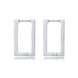 Minimalist Square Hoop Earring for Women Girls Ear Huggie Rectangle Hoops