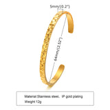 Minimalist Stackable Cuff Bangle Bracelet for Women