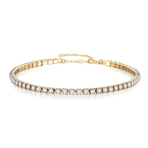 Minimalist Crystal Tennis Bracelet Stainless Steel