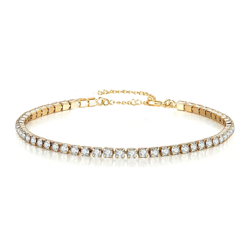 Minimalist Crystal Tennis Bracelet Stainless Steel