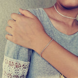 Minimalist Crystal Tennis Bracelet Stainless Steel