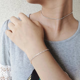 Minimalist Crystal Tennis Bracelet Stainless Steel