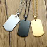 Customized Stainless Steel Dog Tag Pendant Necklace for Son