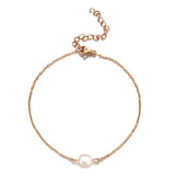 Minimalist Pearl Chain Bracelet Waterproof Golden Gift