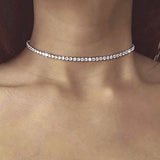 Minimalist Crystal Choker Shining Necklace